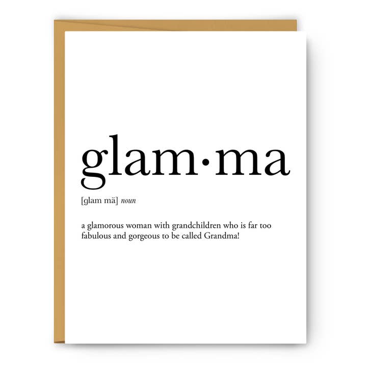 Glamma Definition - Greeting Card