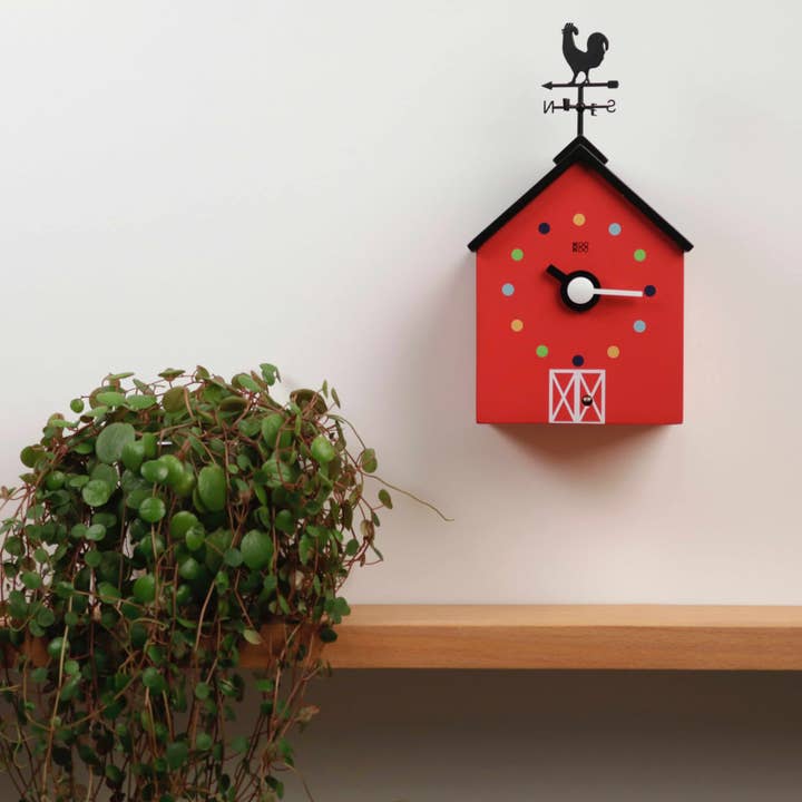 KOOKOO Red Barn Cuckoo Clock