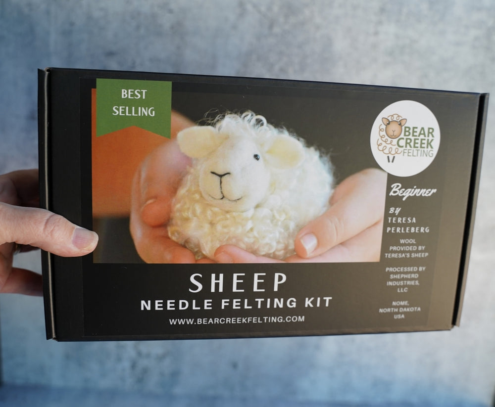 Needle Felting Kit - White Sheep