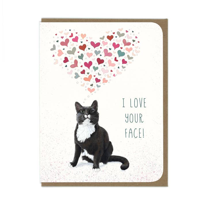 Love Your Face Cat Card