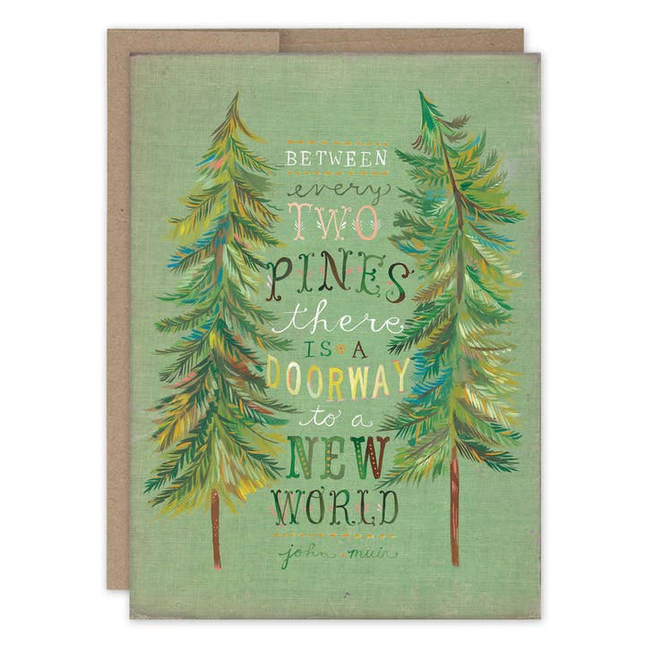 Between Two Pines Blank Card