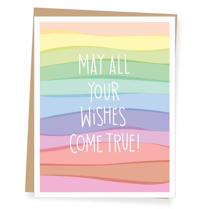 Rainbow Colorblock Birthday Card