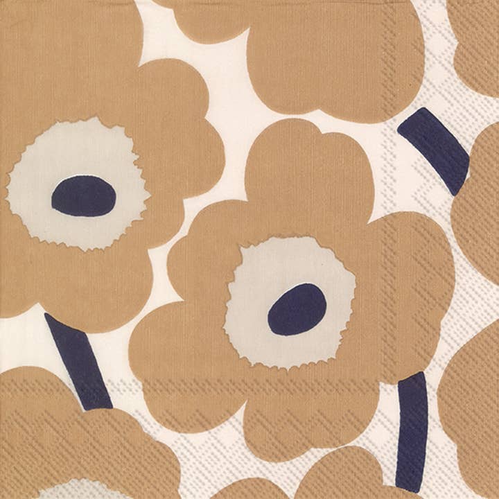 Marimekko UNIKKO Cream Linen Cocktail Napkin