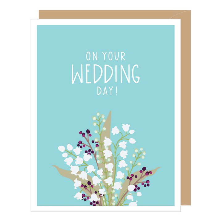 Lily of the Valley Wedding Card