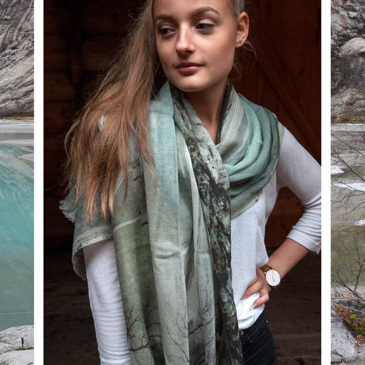 
                      
                        Wool and Silk Scarf - Glacier
                      
                    