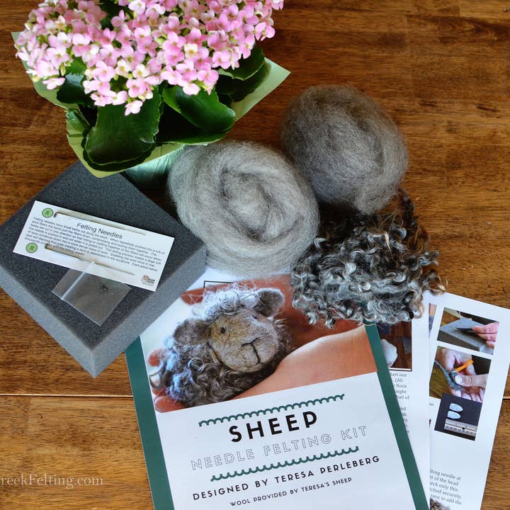 Needle Felting Kit - Black Sheep