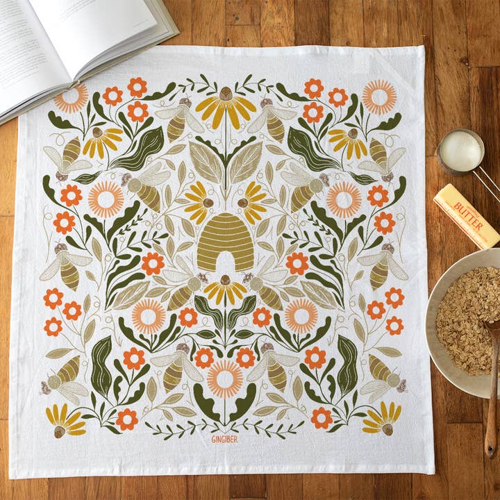 Bee Hive Tea Towel