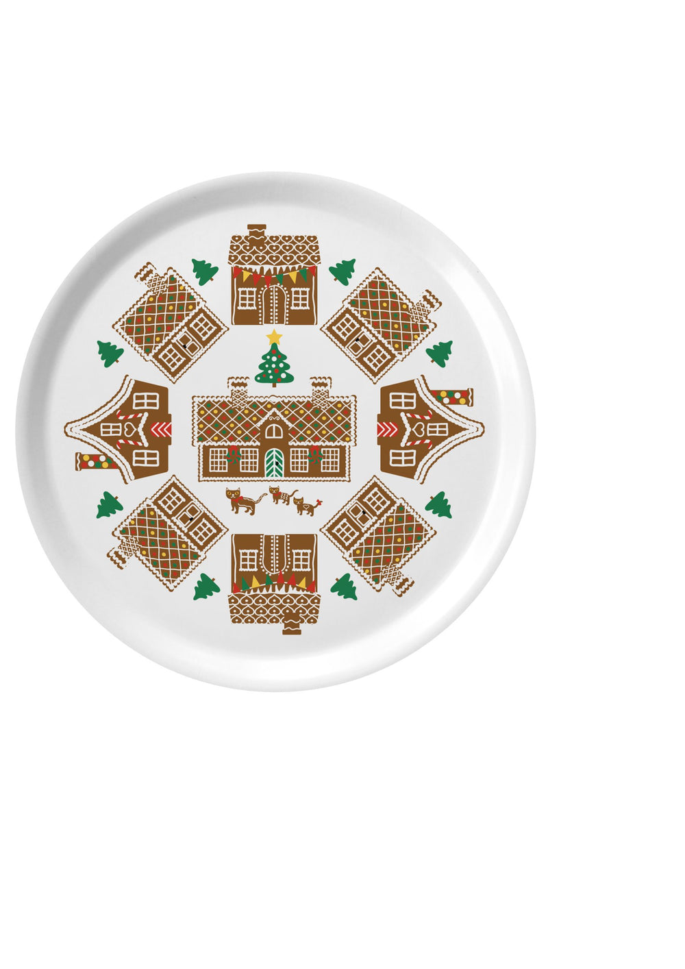 Gingerbread House - Swedish Birch Round Tray