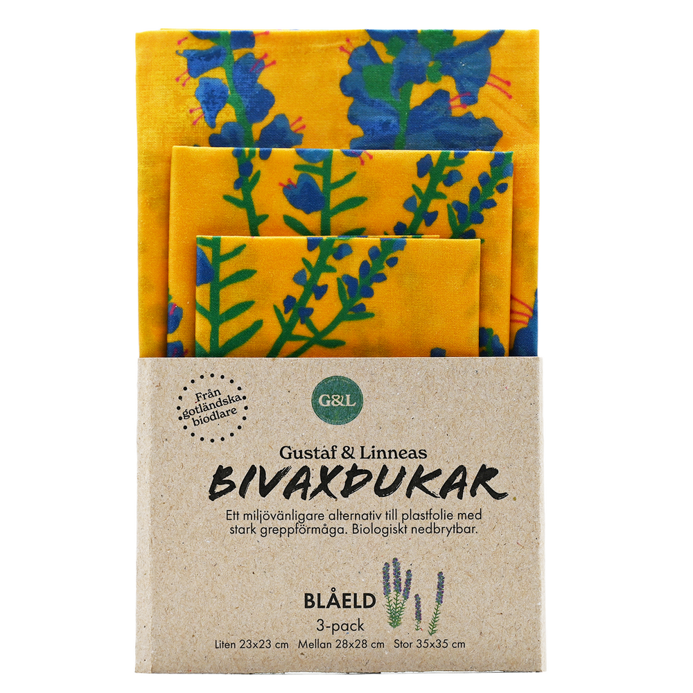 
                      
                        Beeswax Cloth Blåeld 3-pack
                      
                    