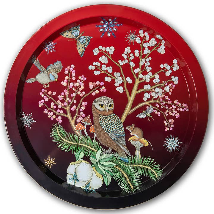 Tray Tin - Nature in Red