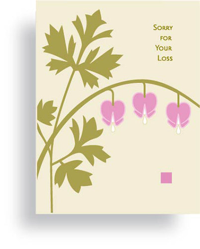 Bleeding Heart Sympathy Card