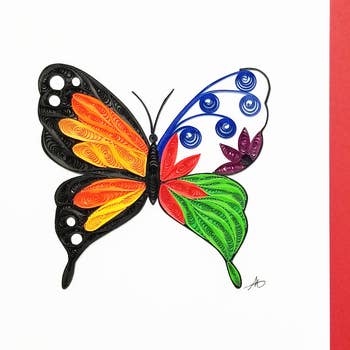 Butterfly - Hand Rolled Greeting Card