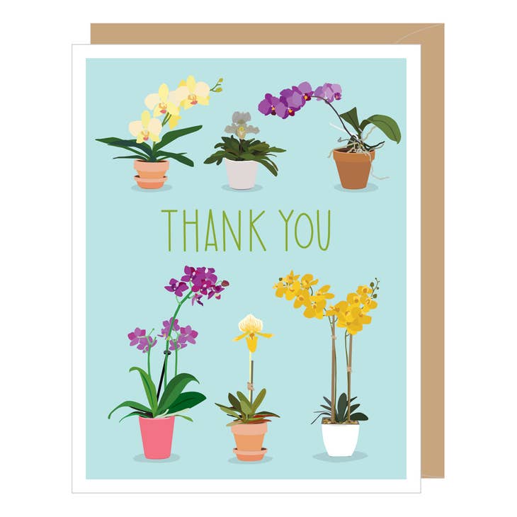 Orchid Thank You Card