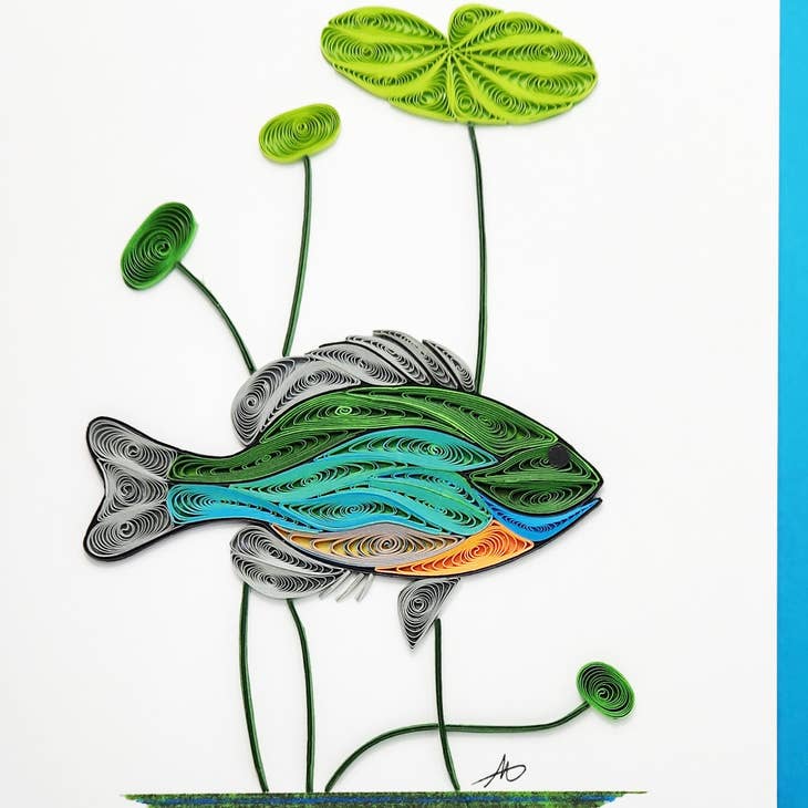 Bluegill- Hand Rolled Greeting Card