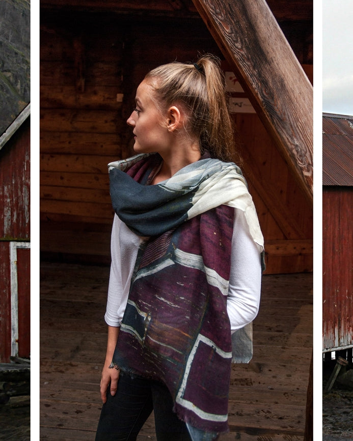 Wool and Silk Scarf - Boat House