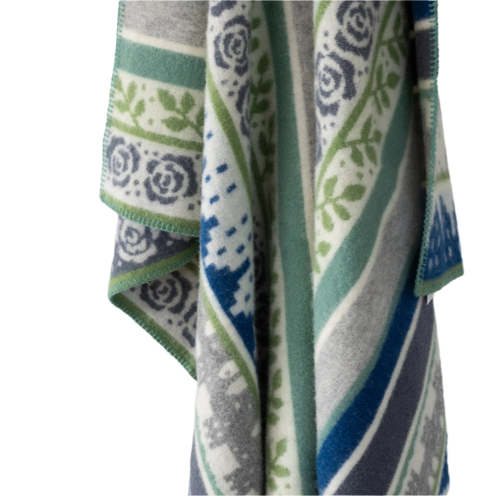 Blue / Green Visby Wool Blanket