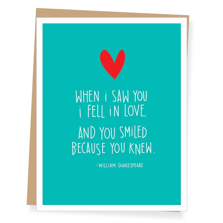 Shakespeare Love Quote Card