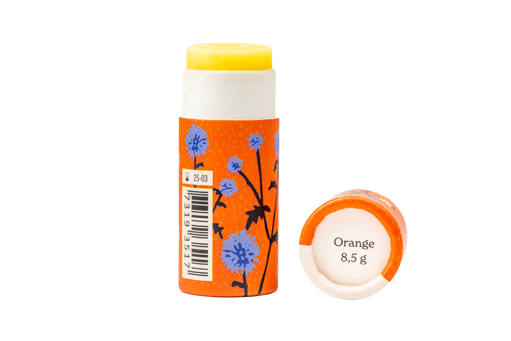 Lip balm - Orange - paper packaging