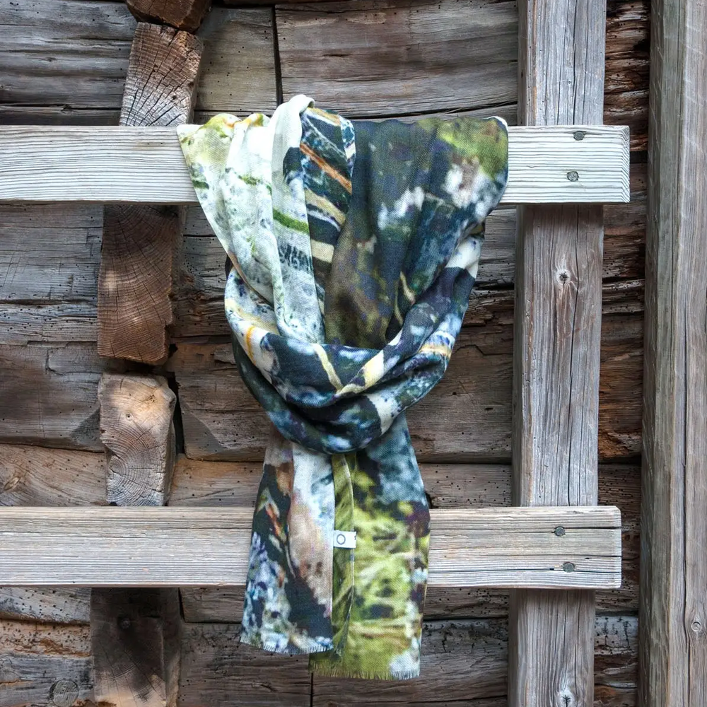 Wool and Silk Scarf - Ice