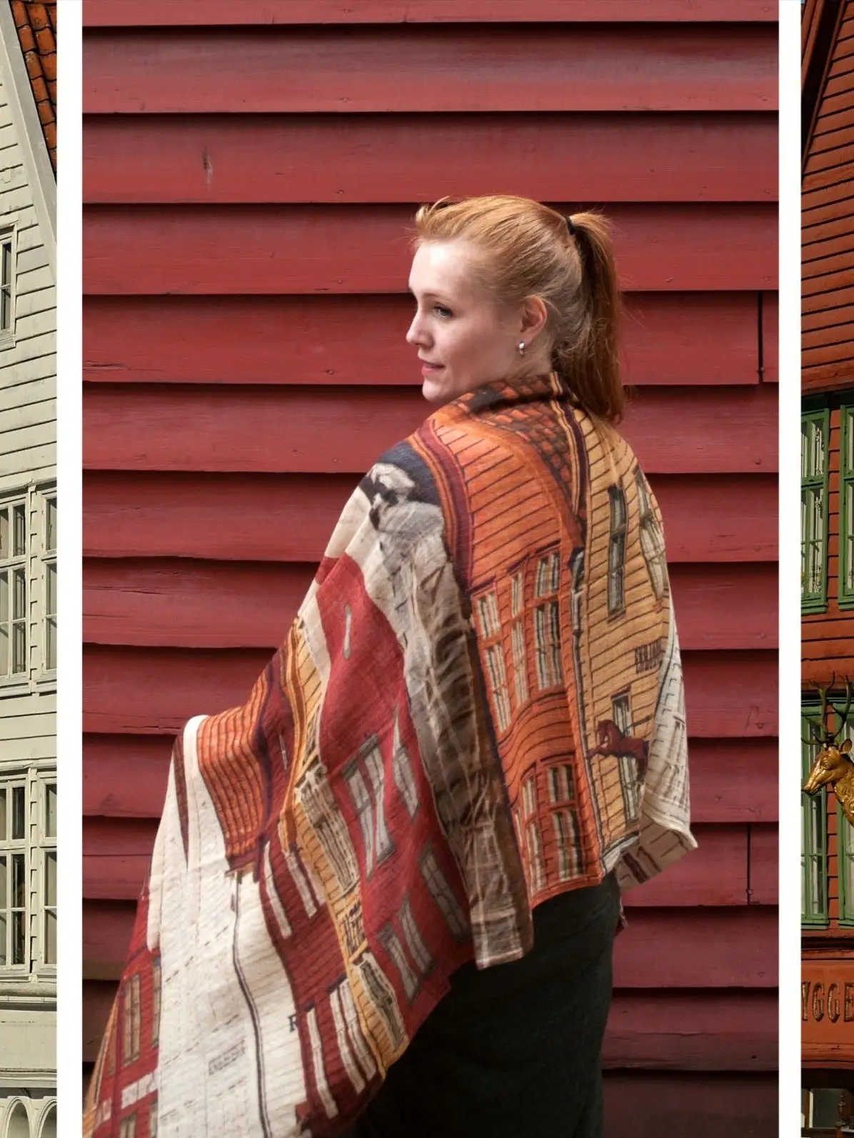 Wool and Silk Scarf - Bryggen