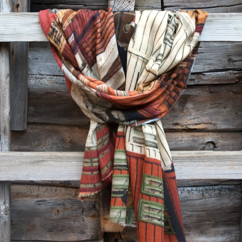 Wool and Silk Scarf - Bryggen