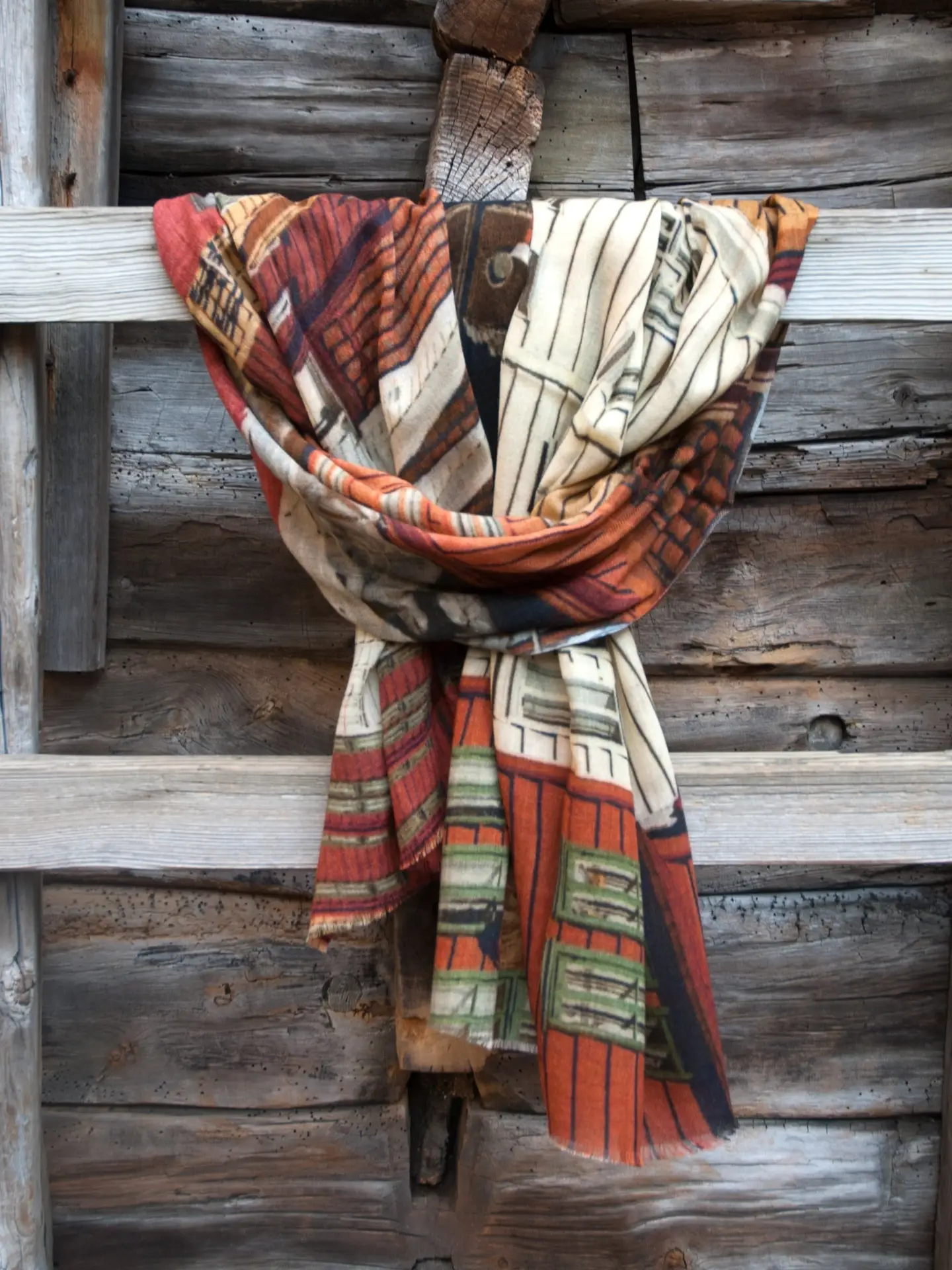 Wool and Silk Scarf - Bryggen