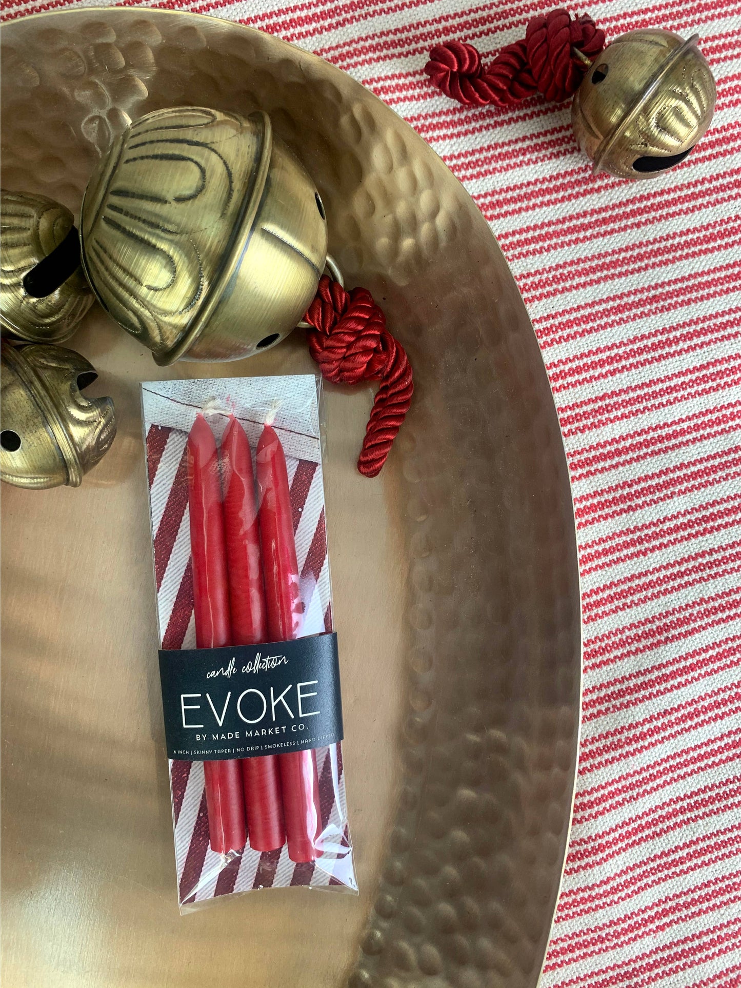 Skinny Tapered Candles -Christmas Red