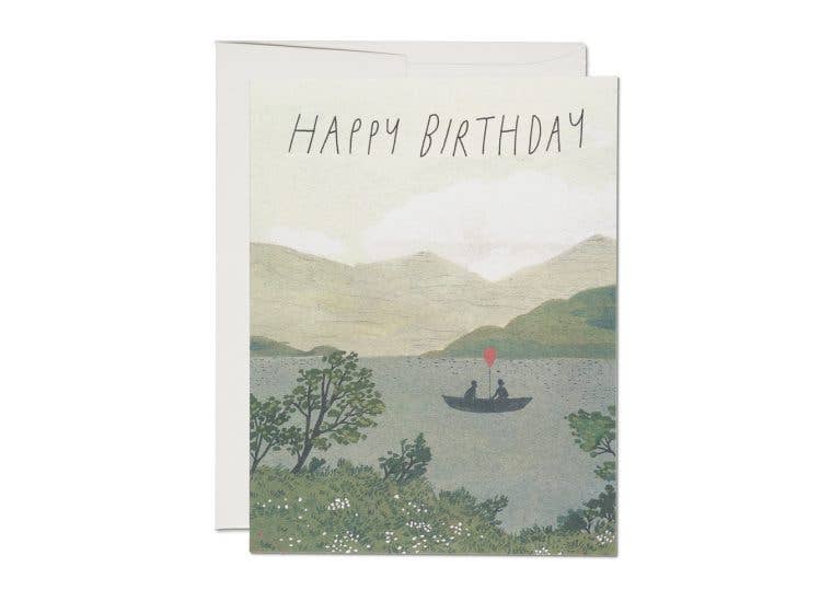 Canoe Birthday Card