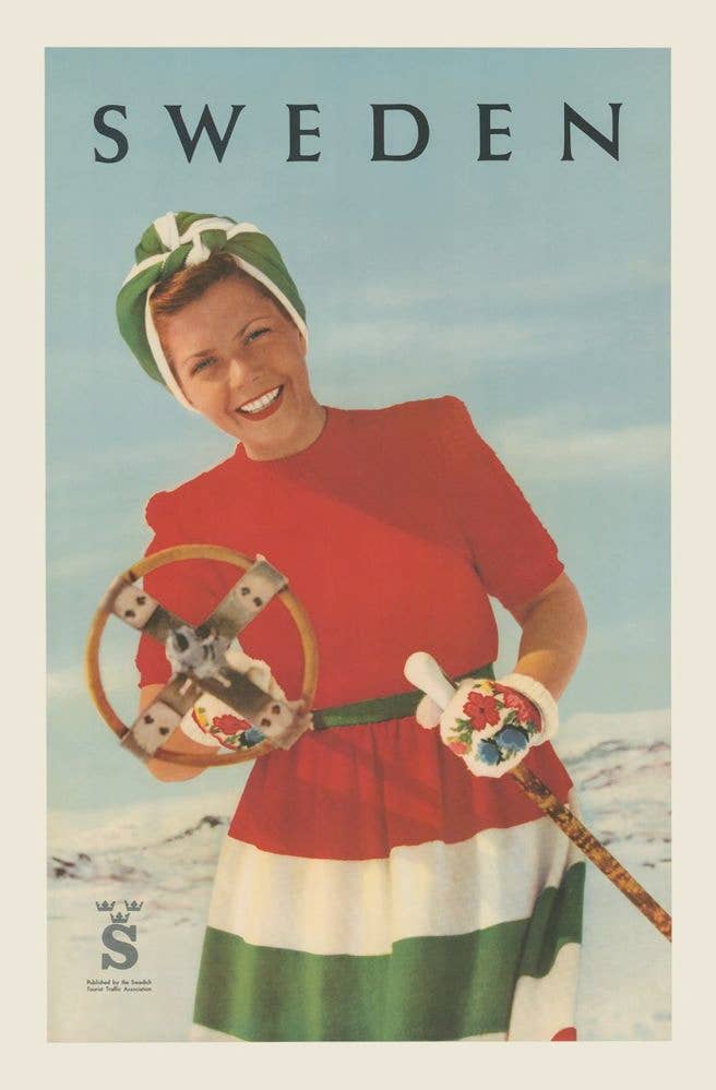 The Skiing Girl, Postcard