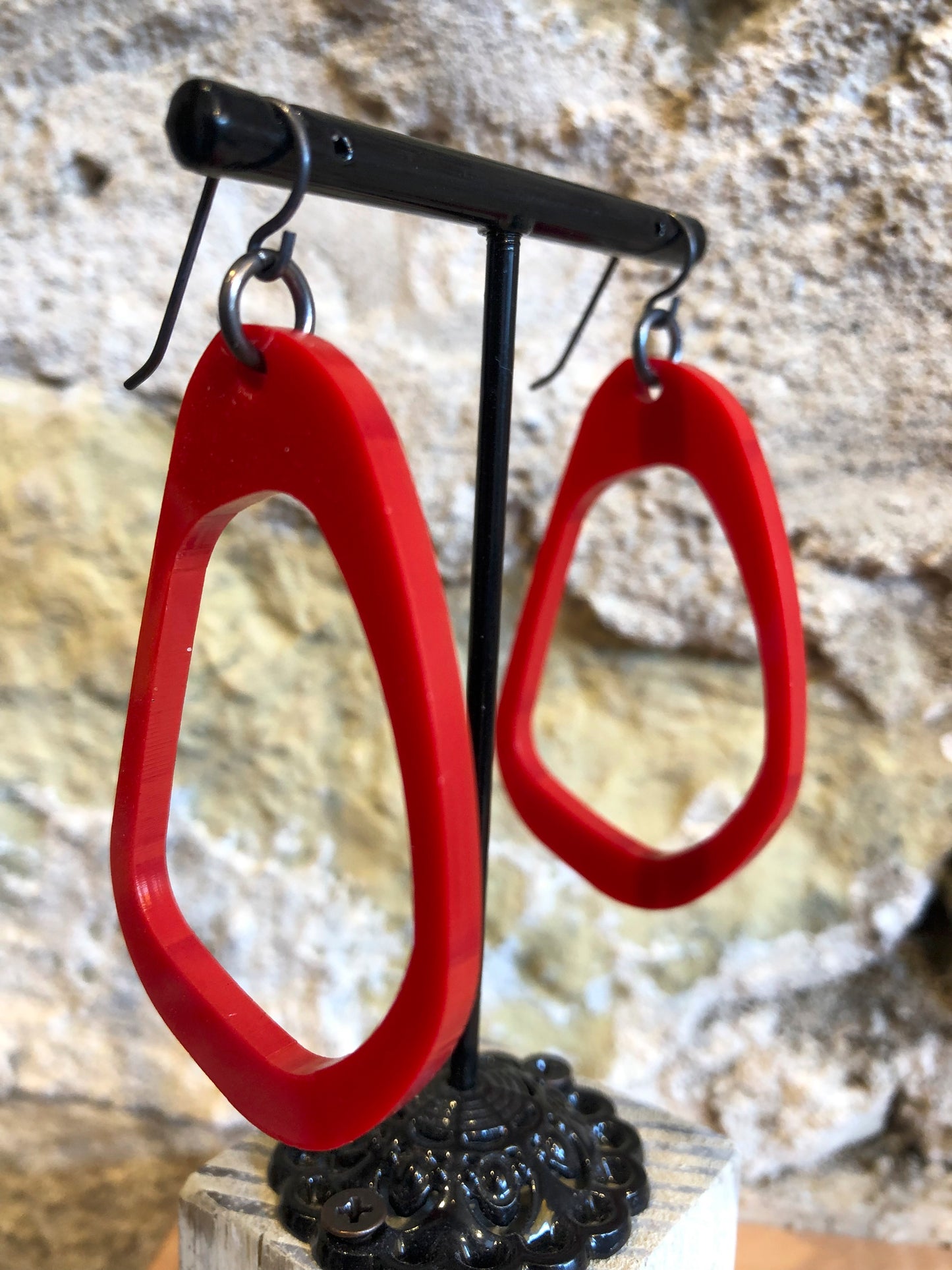 Pod Earrings ~ Red