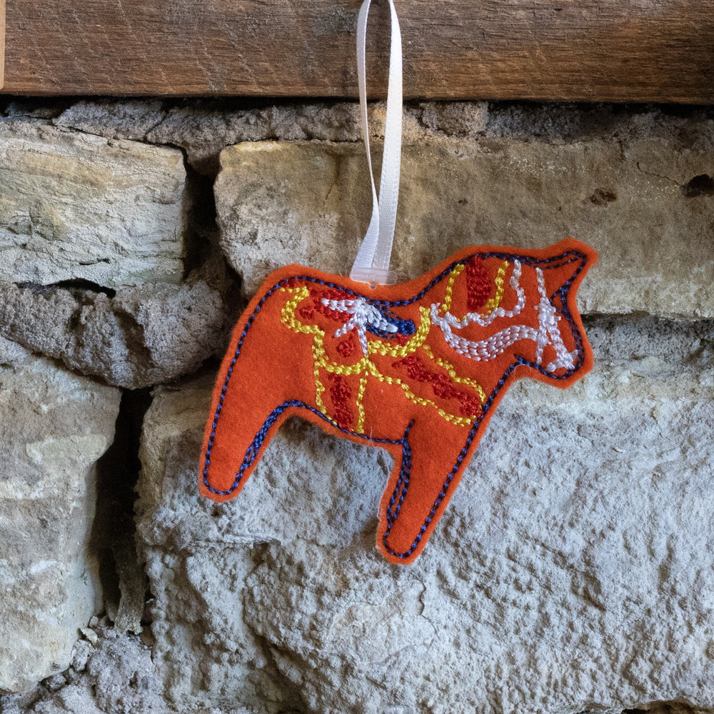 Dala Horse Embroidered Felt