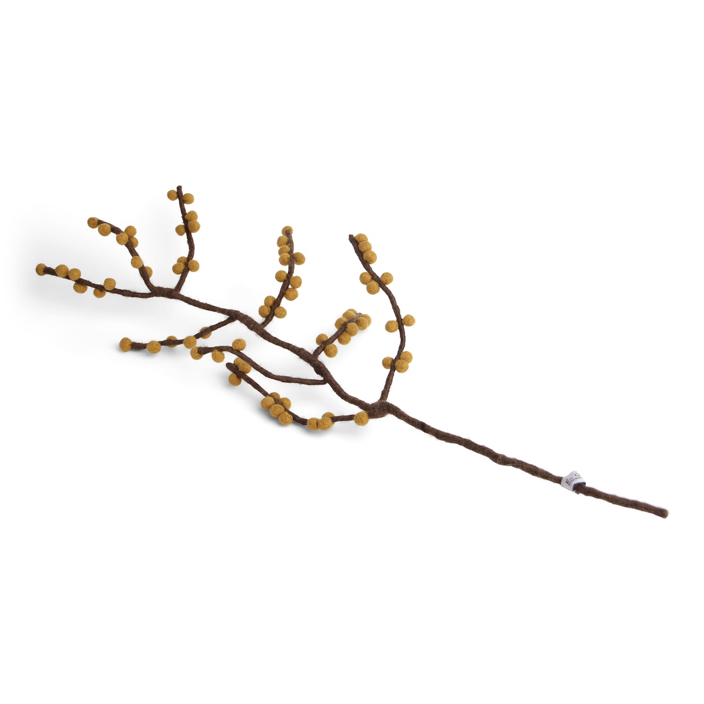 Hand Felted Branch with Mustard Yellow Berries