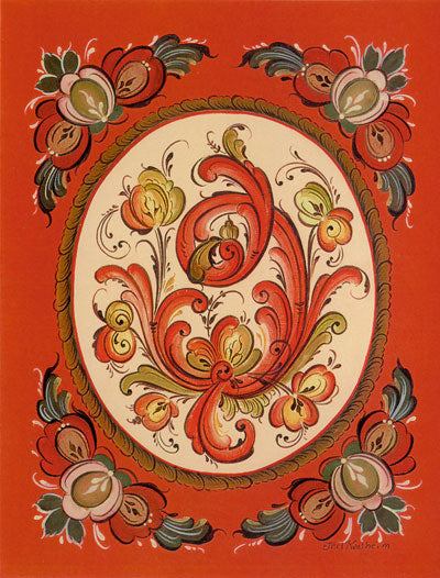 Rosemaling Notecards