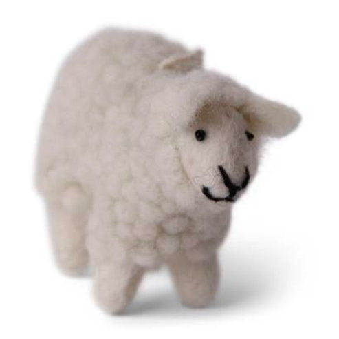 Hand Felted Fluffy Sheep Ornament