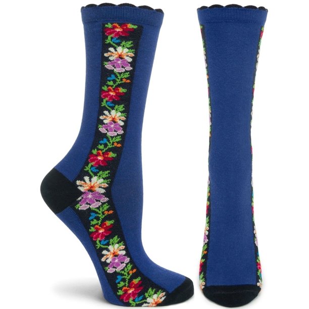 Nordic Folklore Stripe Sock - Navy